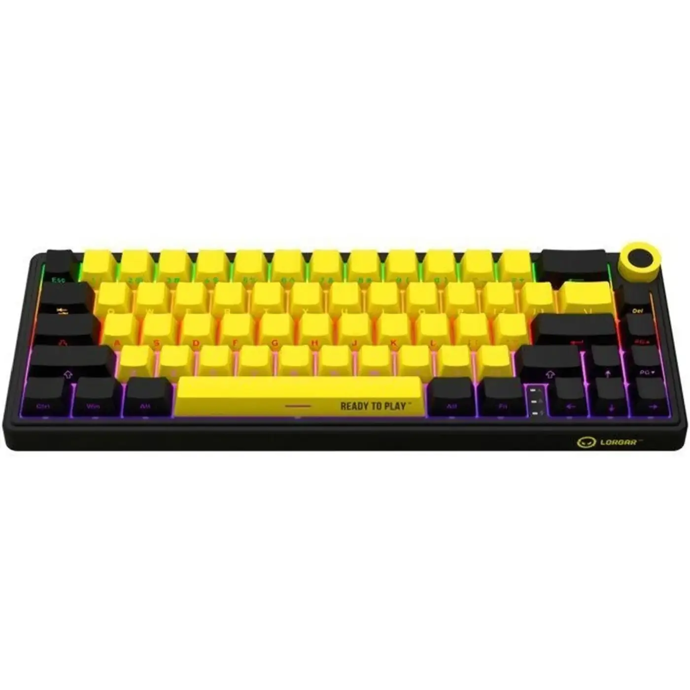Купити Клавіатура Lorgar KBP70MW Pro RGB Wireless/Bluetooth/USB UA Black/yellow (LRG-KBP70MW-YL-US) - фото 2