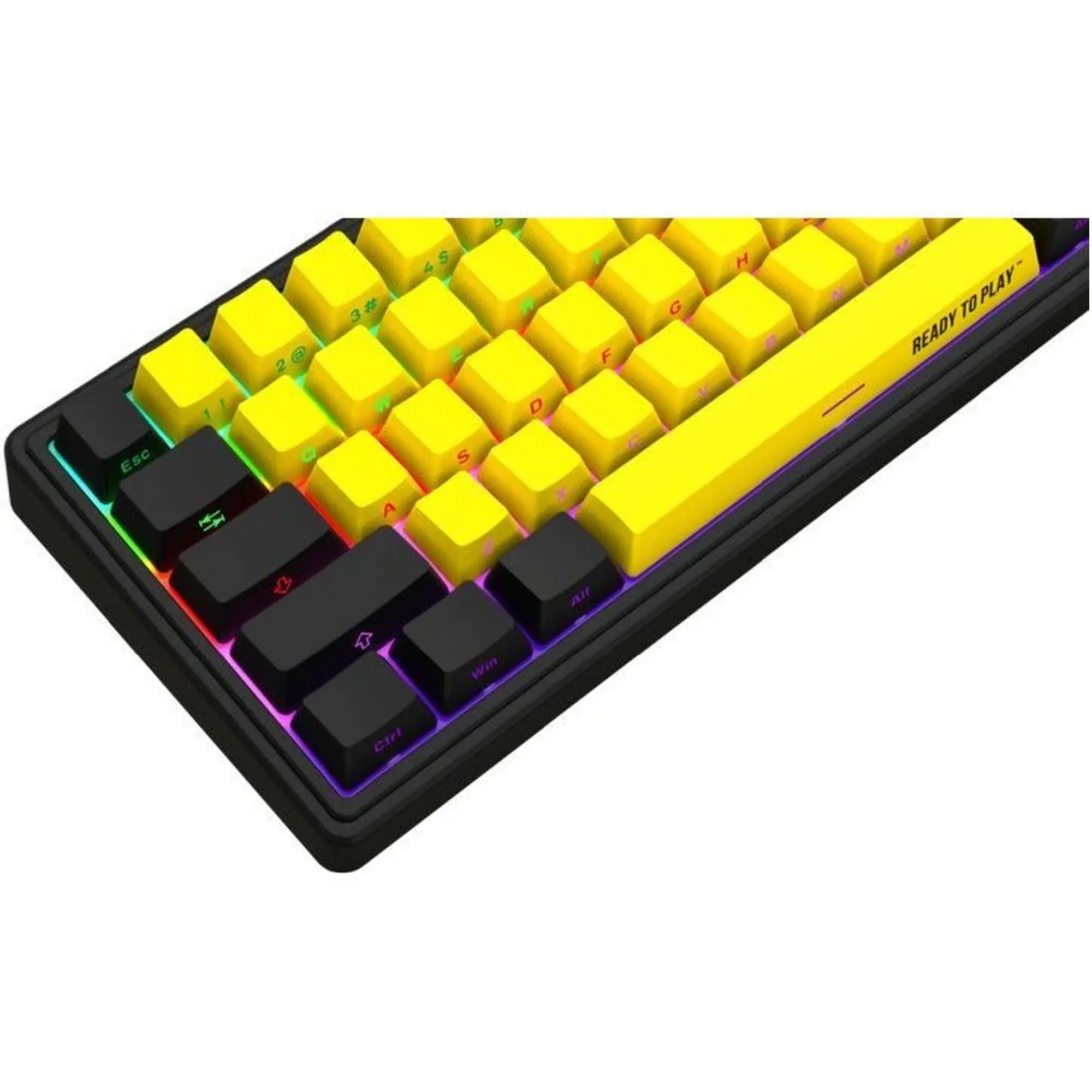 Купити Клавіатура Lorgar KBP70MW Pro RGB Wireless/Bluetooth/USB UA Black/yellow (LRG-KBP70MW-YL-US) - фото 4