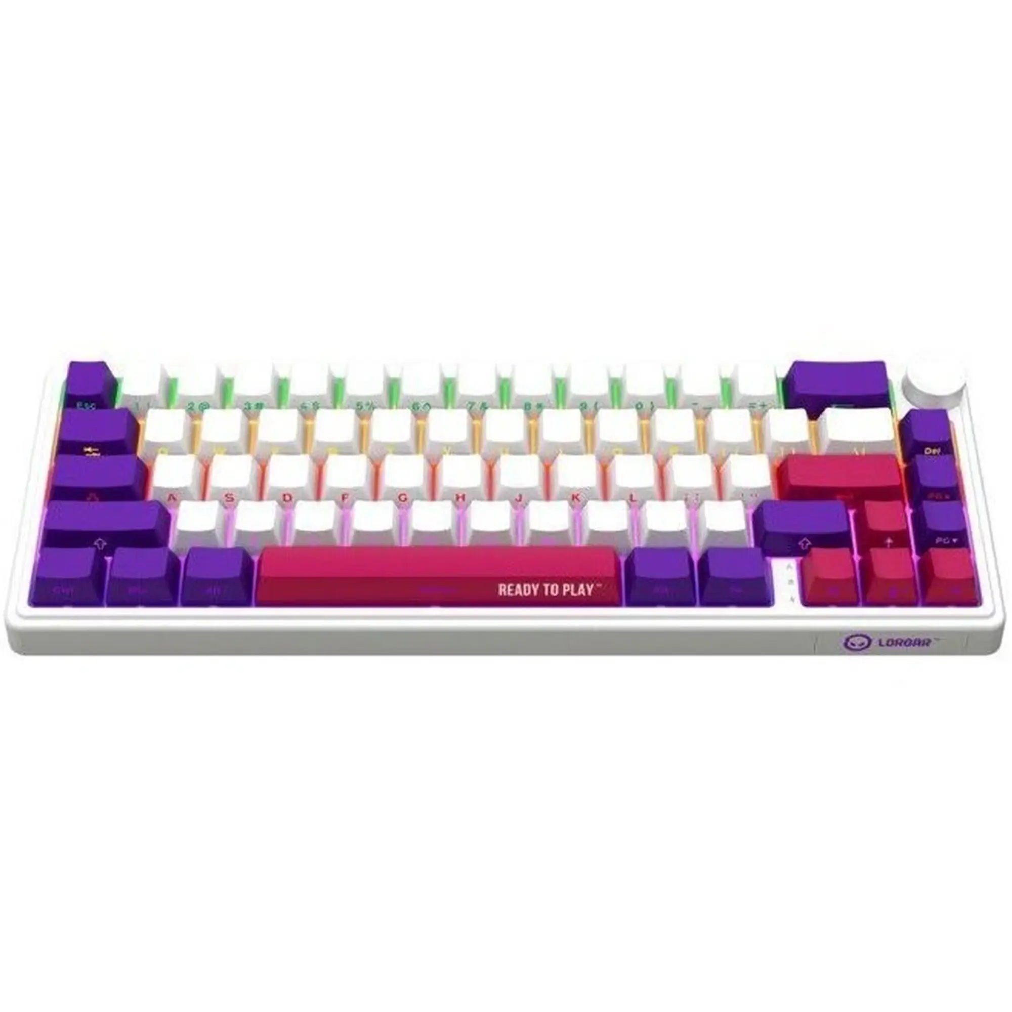 Купити Клавіатура Lorgar KBP70MW Pro RGB Wireless/Bluetooth/USB UA White (LRG-KBP70MW-WH-US) - фото 2