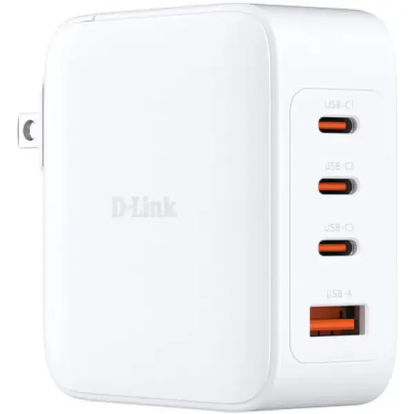Купити Мережевий зарядний пристрій D-Link DCF-141 140Вт GaN 3хUSB-С, 1xUSB-A White - фото 2