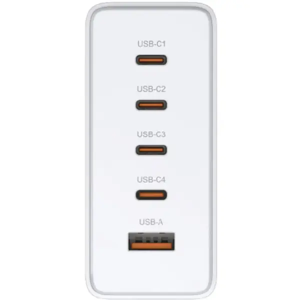 Купити Мережевий зарядний пристрій D-Link DCF-241 240Вт GaN 4хUSB-С, 1xUSB-A White - фото 2
