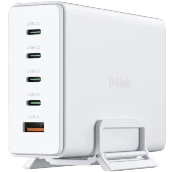 Купити Мережевий зарядний пристрій D-Link DCF-241 240Вт GaN 4хUSB-С, 1xUSB-A White - фото 5