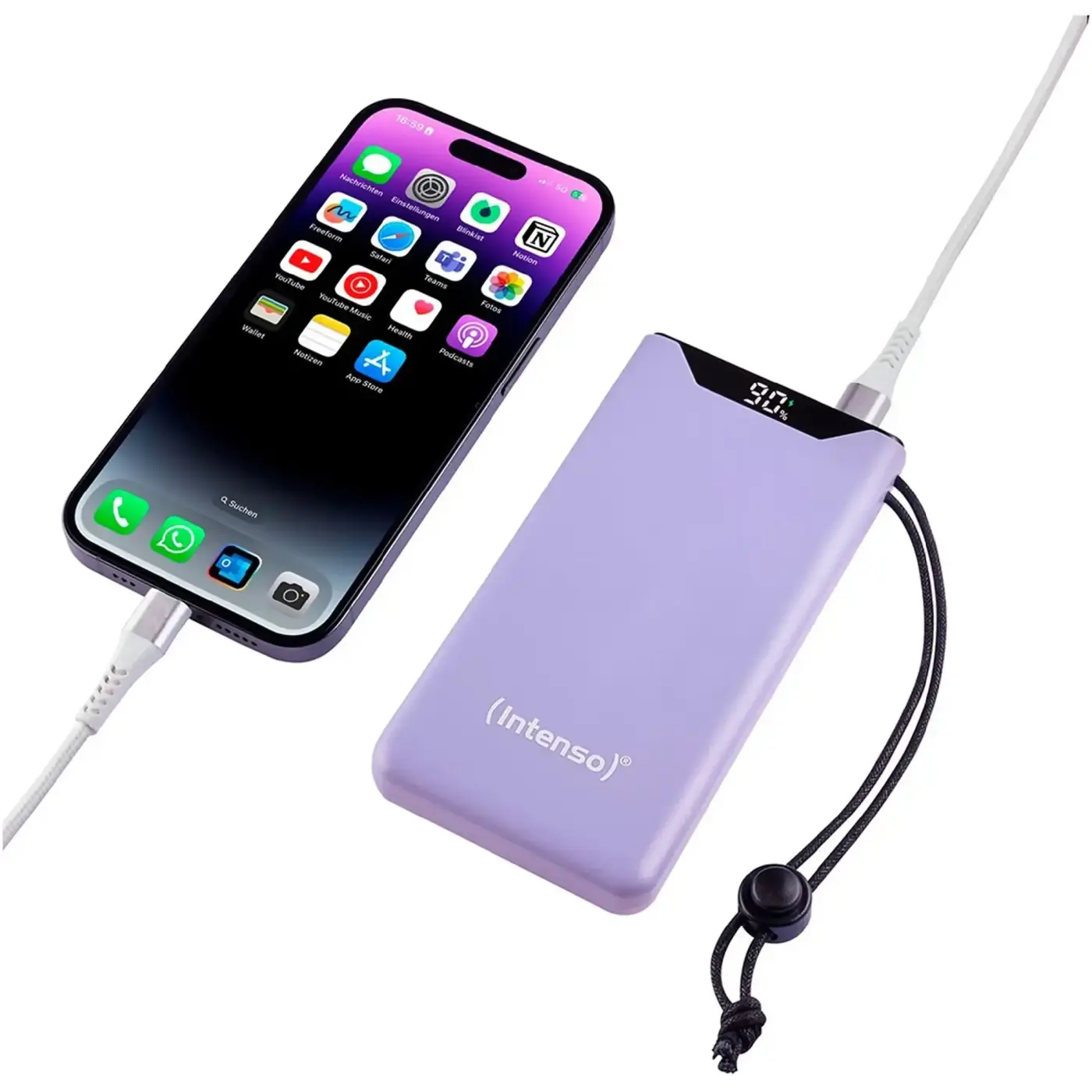 Купить Павербанк УМБ Intenso F10000 10000mAh 20W Purple (7332033) - фото 4