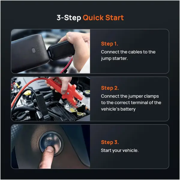 Купить Пуско-зарядное устройство 70Mai 10400mAh Jump Starter  PS07 (BHR8099GL) (1178652) - фото 9