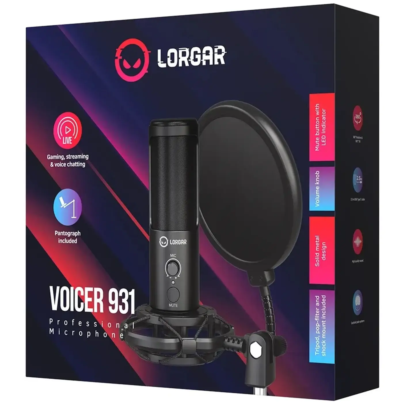 Купить Микрофон Lorgar Voicer 931 (LRG-CMT931) - фото 9