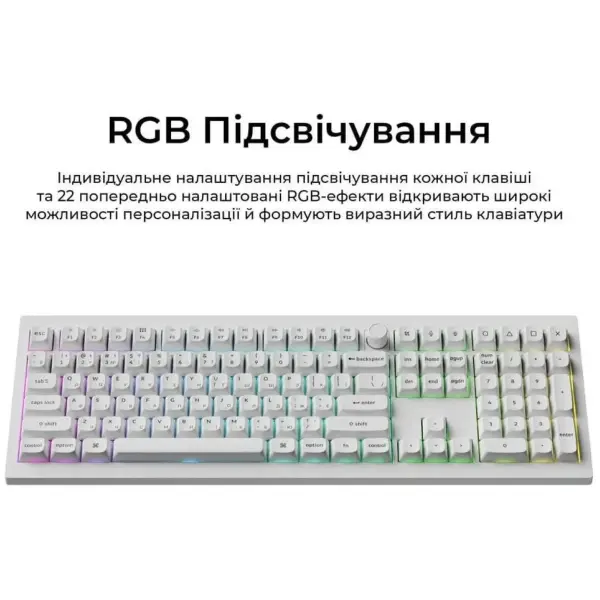 Купити Клавіатура Keychron V6 Ultra Keychron Red Switch White RGB (V6U-F1-UA) - фото 7