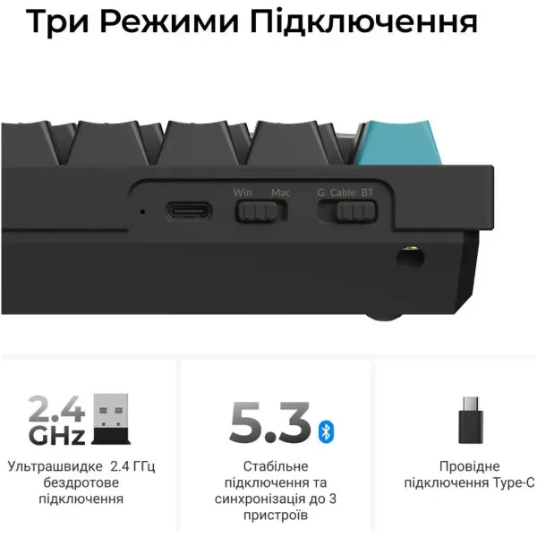 Купити Клавіатура Keychron Q1 Ultra Keychron Red Switch Black RGB (Q1U-M1-UA) - фото 15