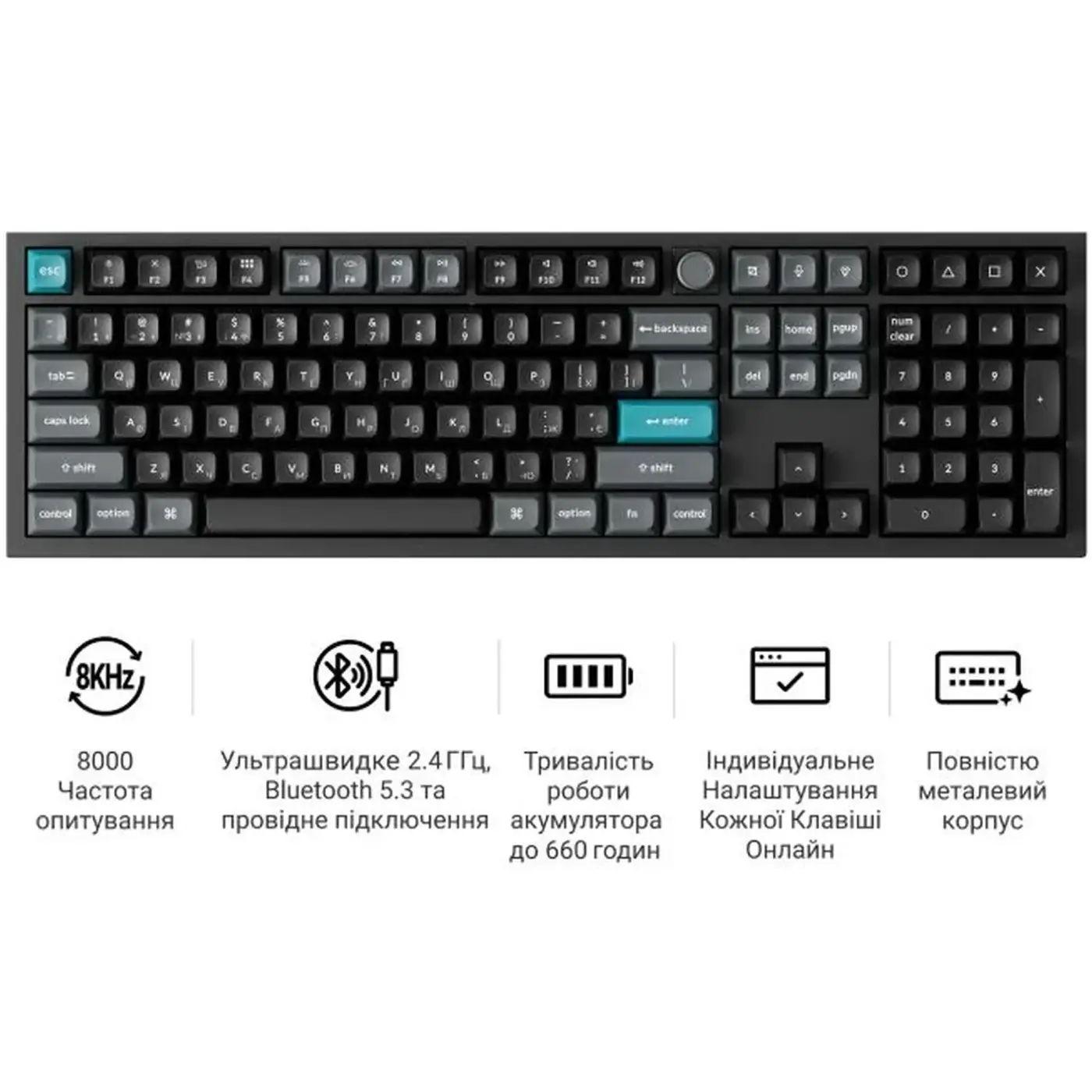 Купити Клавіатура Keychron Q6 Ultra Keychron Red Switch Black RGB (Q6U-M1-UA) - фото 15