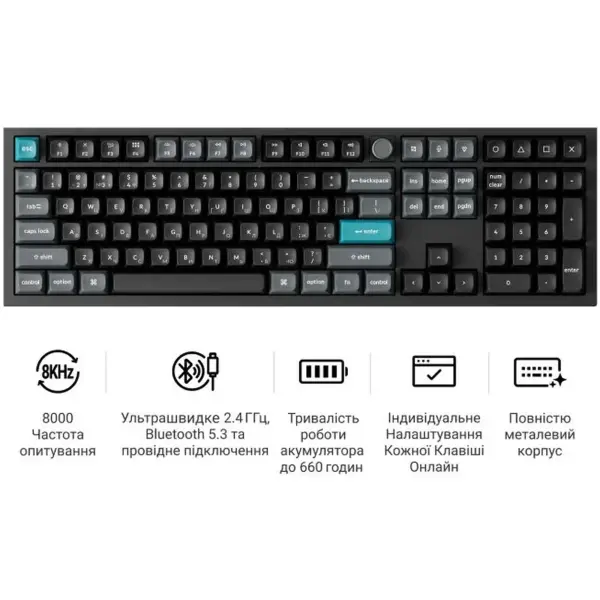 Купити Клавіатура Keychron Q6 Ultra Keychron Red Switch Black RGB (Q6U-M1-UA) - фото 15