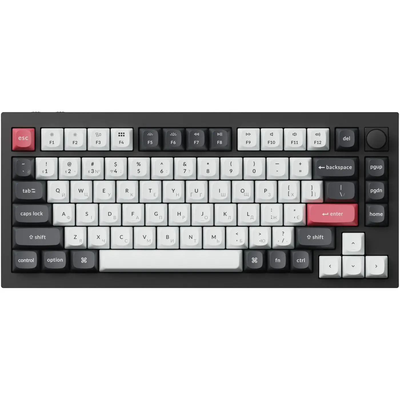 Купити Клавіатура Keychron Q1 HE Magnetic Switch Black RGB (Q1H-M1-UA) - фото 1