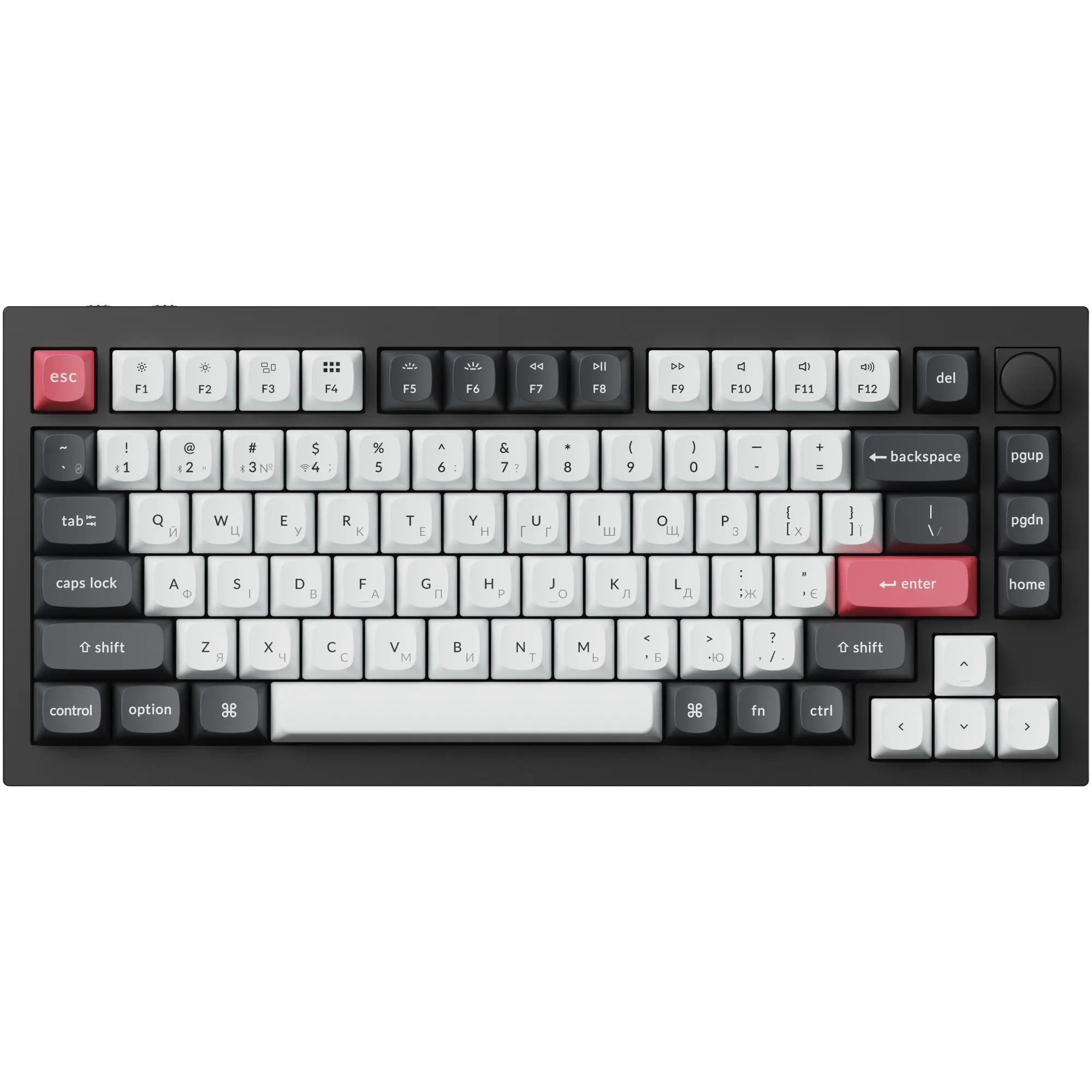 Купити Клавіатура Keychron Q1 HE Magnetic Switch Black RGB (Q1H-M1-UA) - фото 1