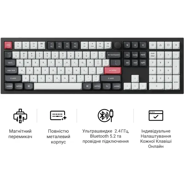 Купити Клавіатура Keychron Q6 HE Magnetic Switch Black RGB (Q6H-M1-UA) - фото 8