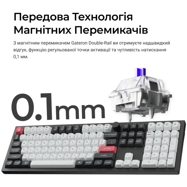 Купити Клавіатура Keychron Q6 HE Magnetic Switch Black RGB (Q6H-M1-UA) - фото 9