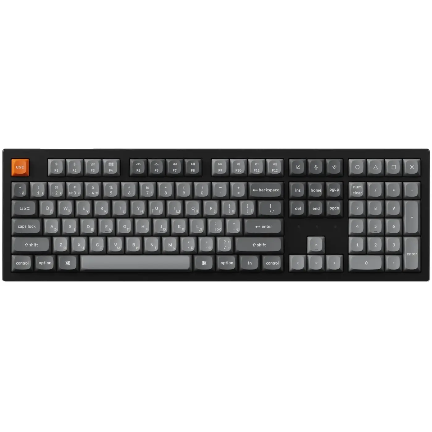 Купити Клавіатура Keychron K10 Max Keychron Super Banana Switch Black RGB (K10M-H4-UA) - фото 1