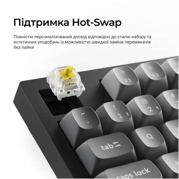Купити Клавіатура Keychron K10 Max Keychron Super Banana Switch Black RGB (K10M-H4-UA) - фото 8