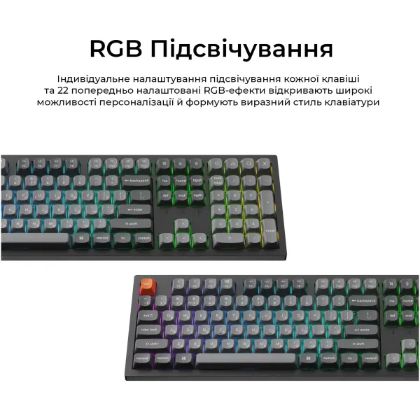 Купити Клавіатура Keychron K10 Max Keychron Super Banana Switch Black RGB (K10M-H4-UA) - фото 9