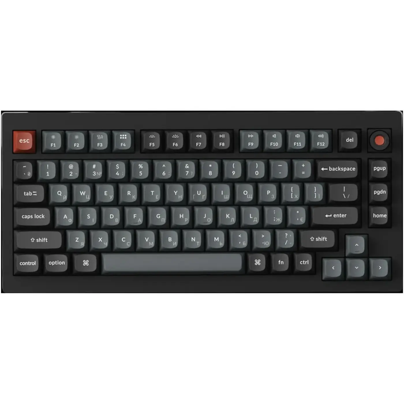 Купити Клавіатура Keychron V1 8K Keychron Super Red Switch Black RGB (V1W-D1-UA) - фото 1