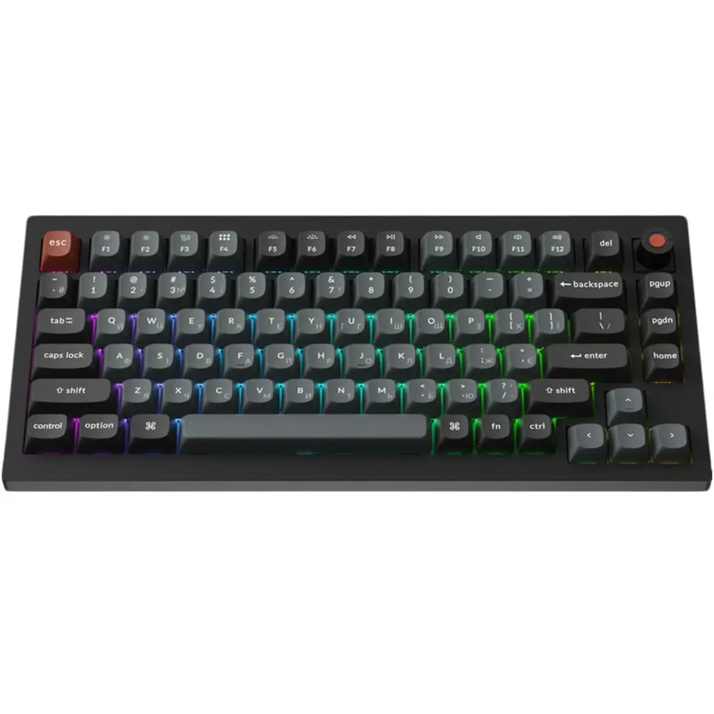 Купити Клавіатура Keychron V1 8K Keychron Super Red Switch Black RGB (V1W-D1-UA) - фото 2