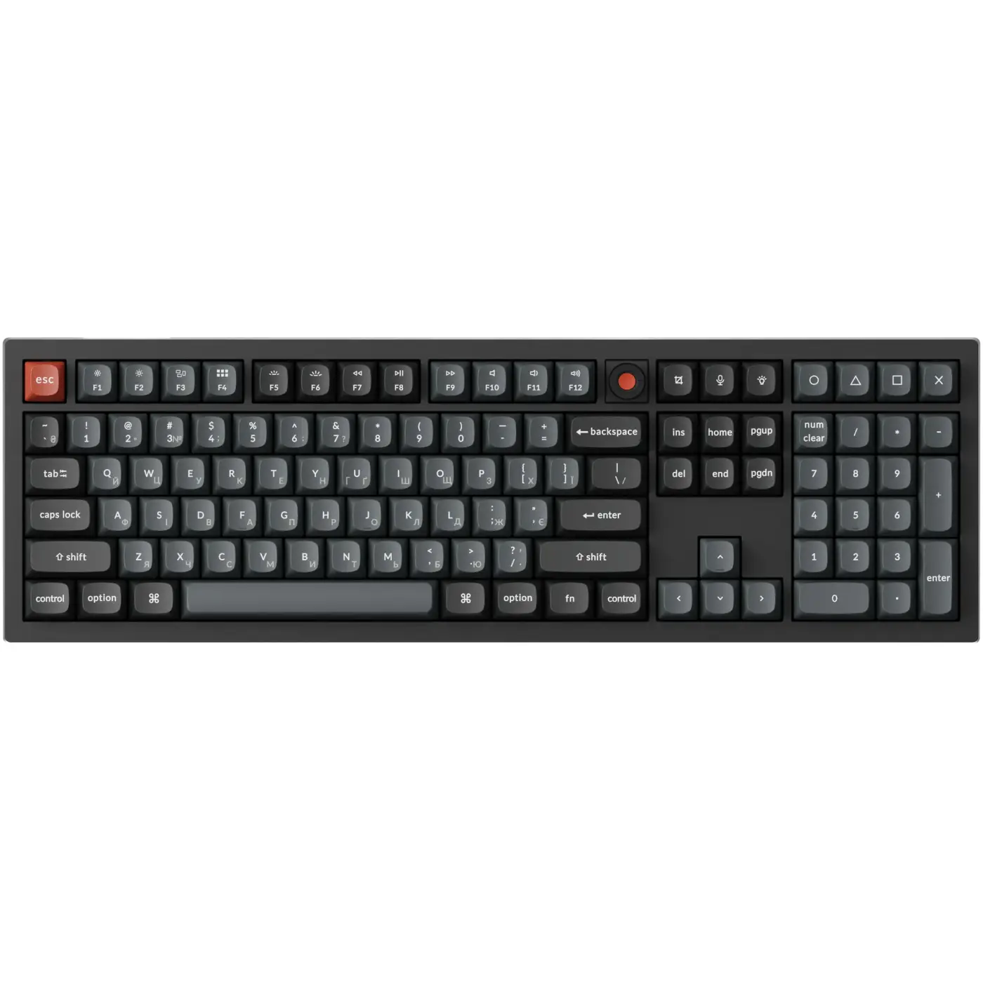 Купити Клавіатура Keychron V6 8K Keychron Super Red Switch Black RGB (V6W-D1-UA) - фото 1