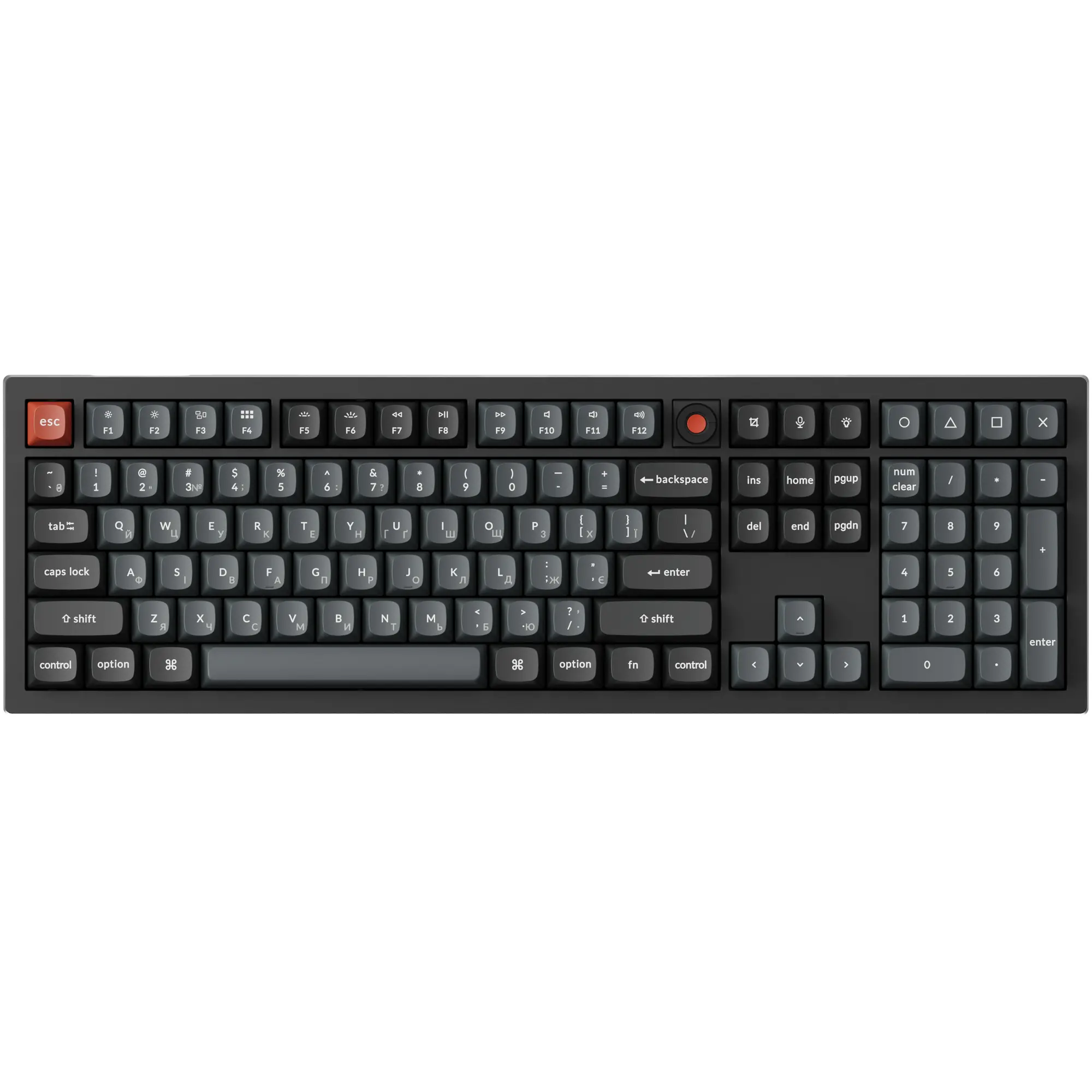 Купити Клавіатура Keychron V6 8K Keychron Super Red Switch Black RGB (V6W-D1-UA) - фото 1