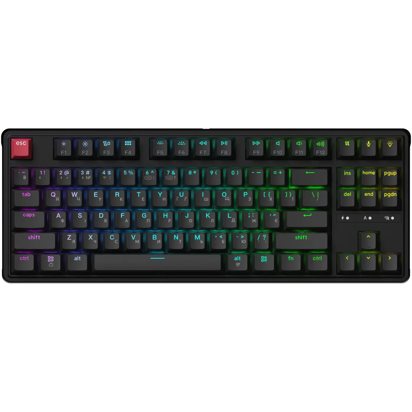 Купити Клавіатура Keychron C3 Max Super Red Switch Black RGB (C3M-H1-UA) - фото 1