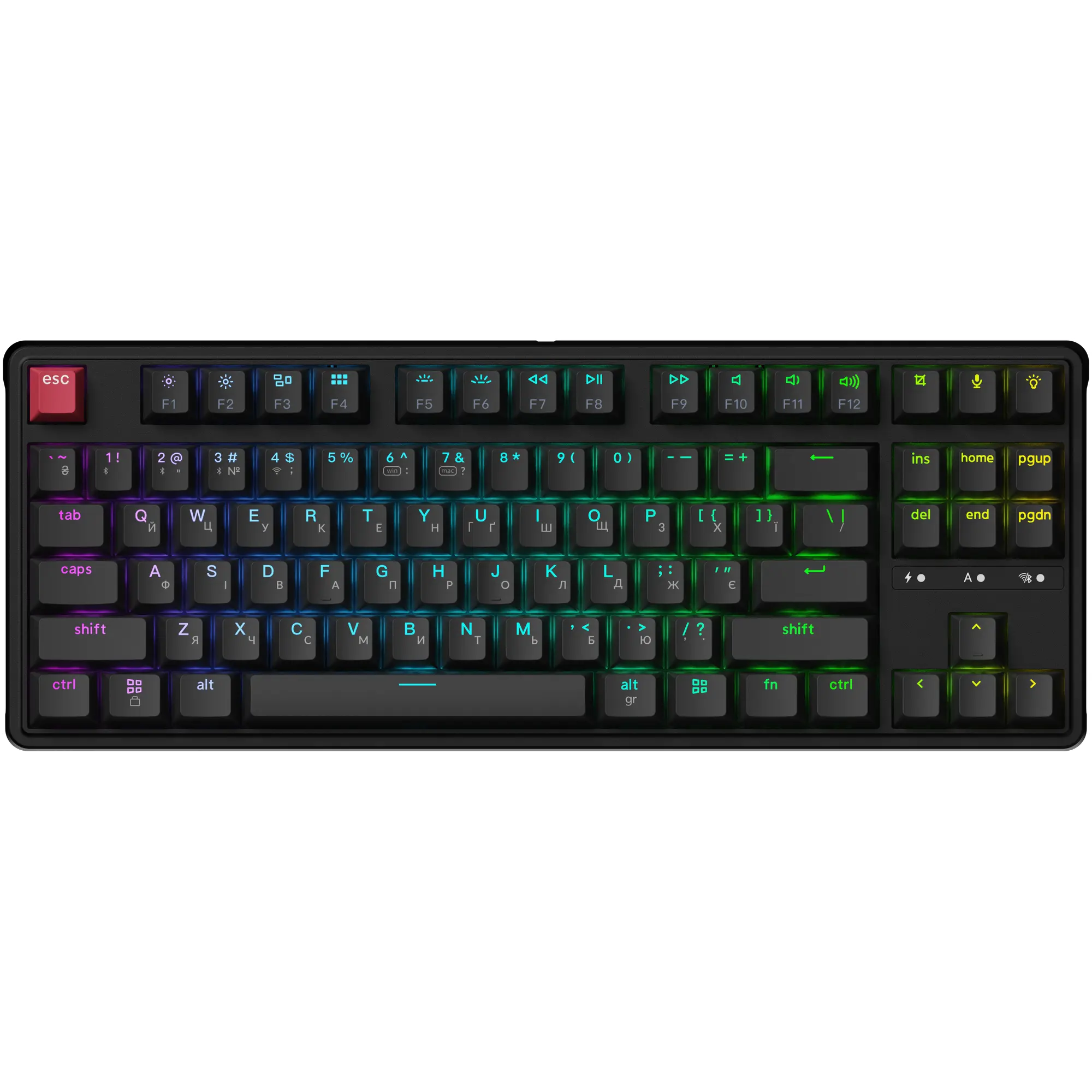 Купити Клавіатура Keychron C3 Max Super Red Switch Black RGB (C3M-H1-UA) - фото 1