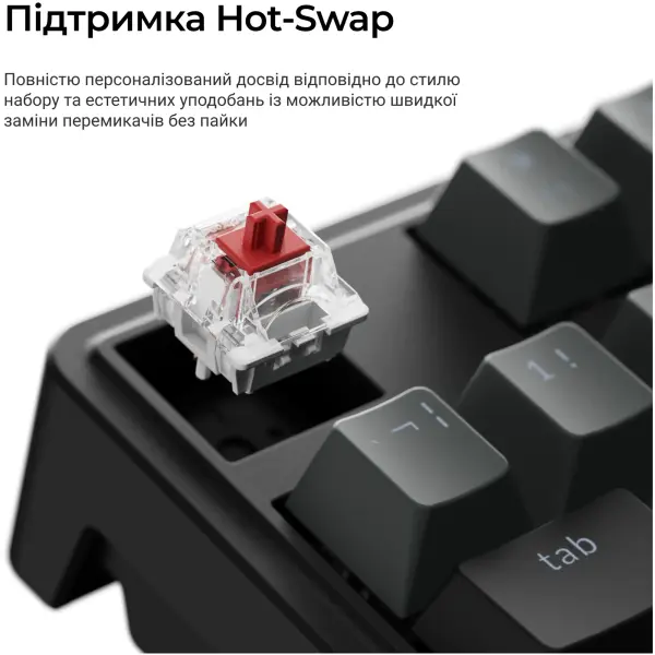 Купити Клавіатура Keychron C3 Max Super Red Switch Black RGB (C3M-H1-UA) - фото 5