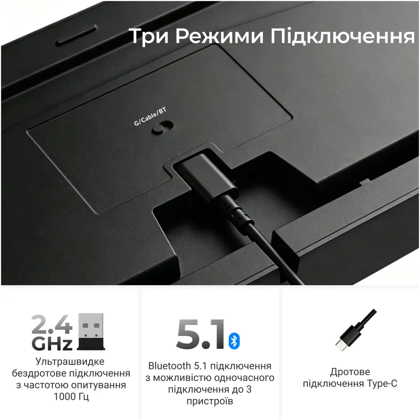 Купити Клавіатура Keychron C3 Max Super Red Switch Black RGB (C3M-H1-UA) - фото 8