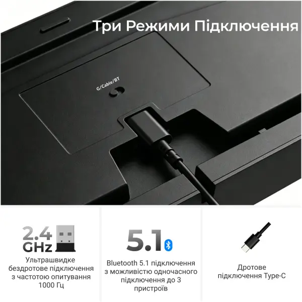 Купити Клавіатура Keychron C3 Max Super Red Switch Black RGB (C3M-H1-UA) - фото 8