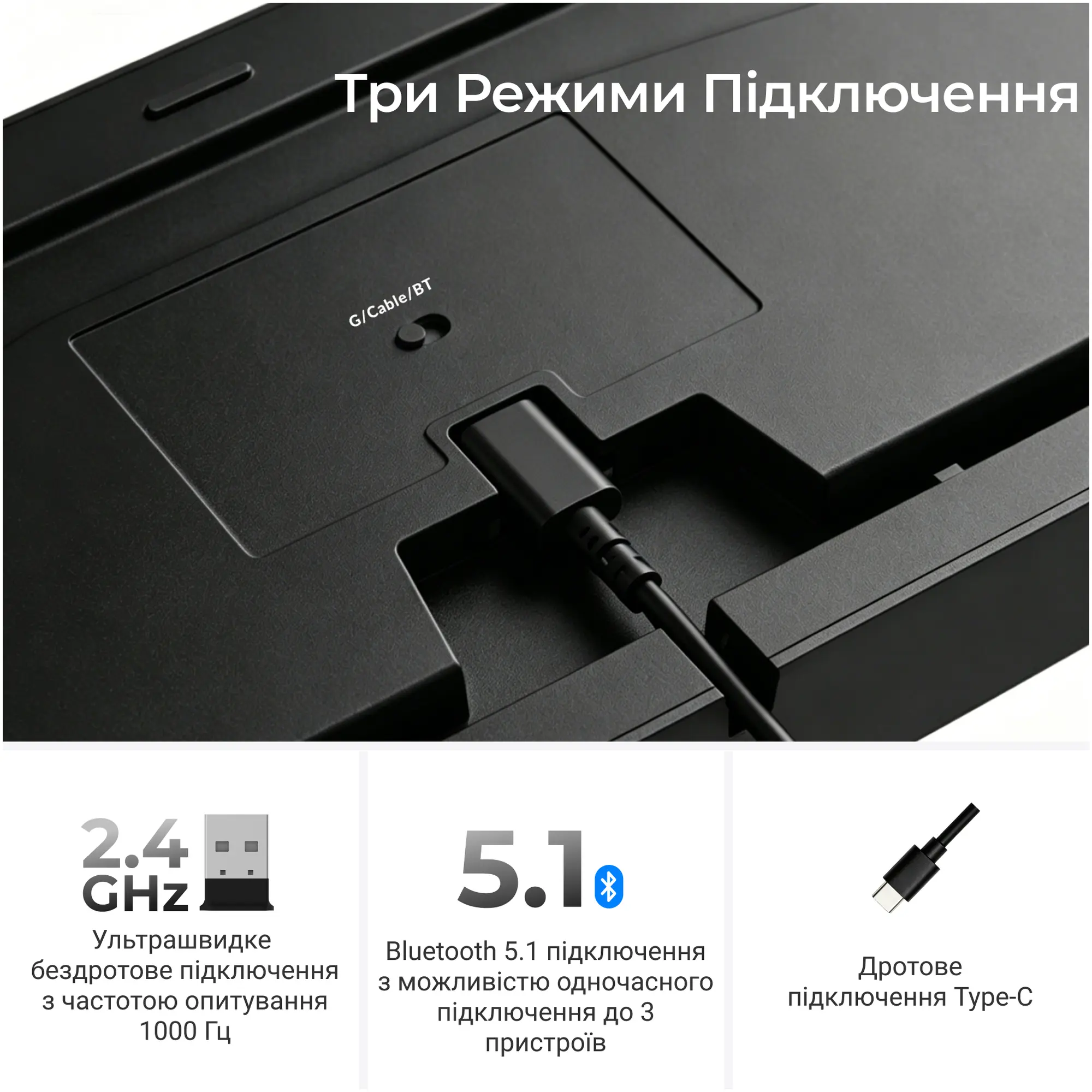 Купити Клавіатура Keychron C3 Max Super Red Switch Black RGB (C3M-H1-UA) - фото 8