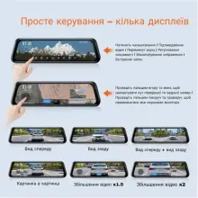 Купити Відеореєстратор-дзеркало 70mai Dash Cam S410 (BHR8312GL) (1183492) - фото 6