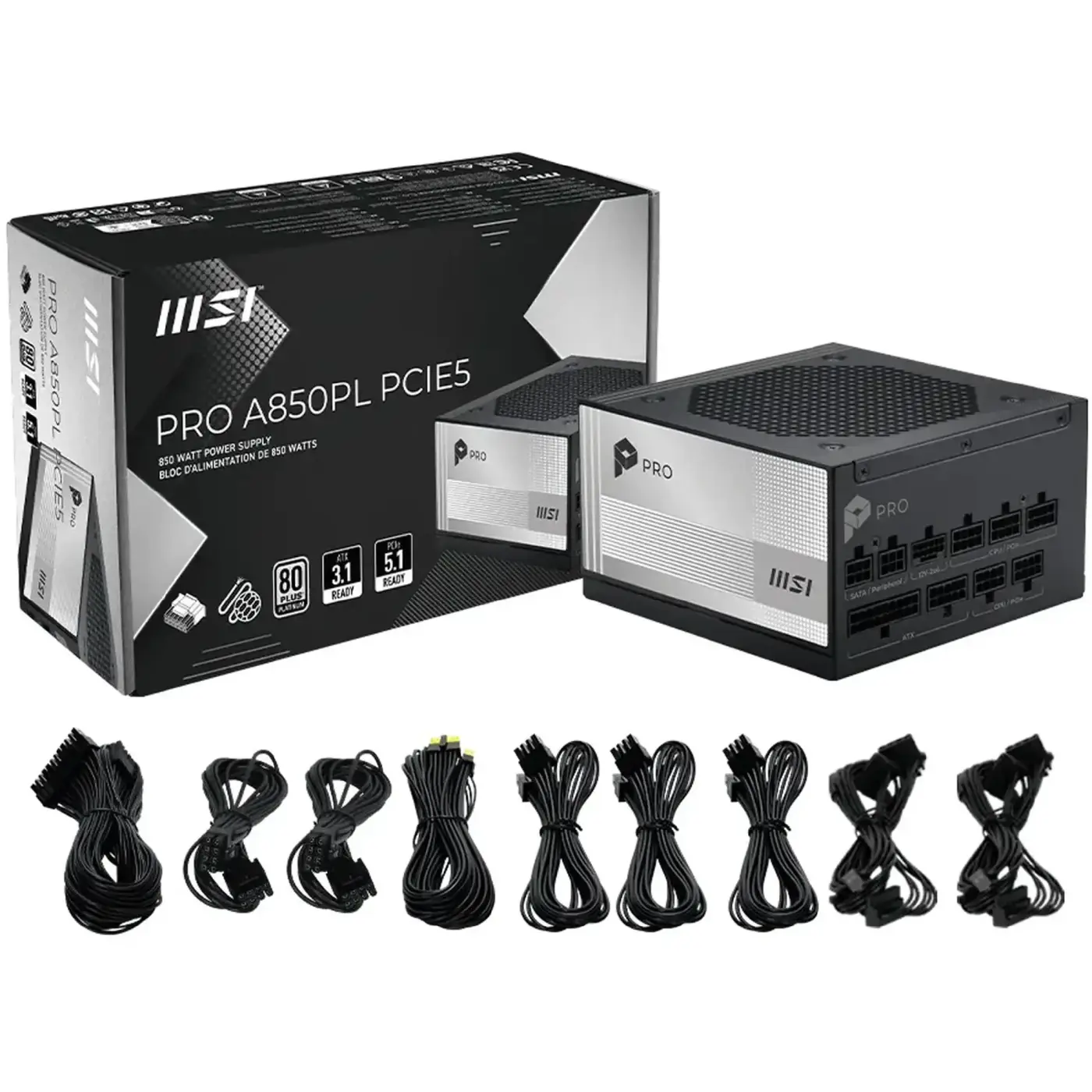 Купити Блок живлення MSI PRO A850PL PCIE5 - фото 5