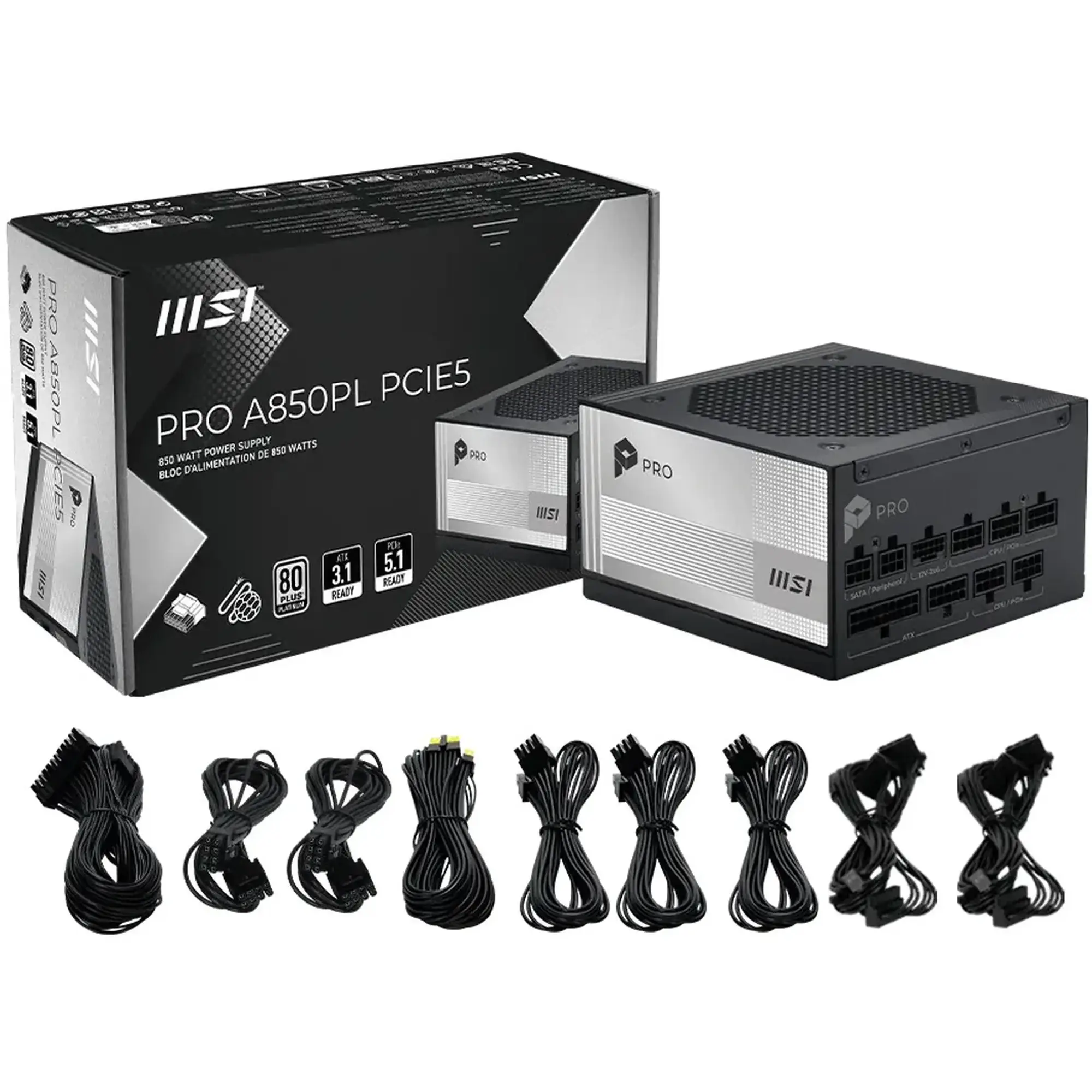 Купити Блок живлення MSI PRO A850PL PCIE5 - фото 5