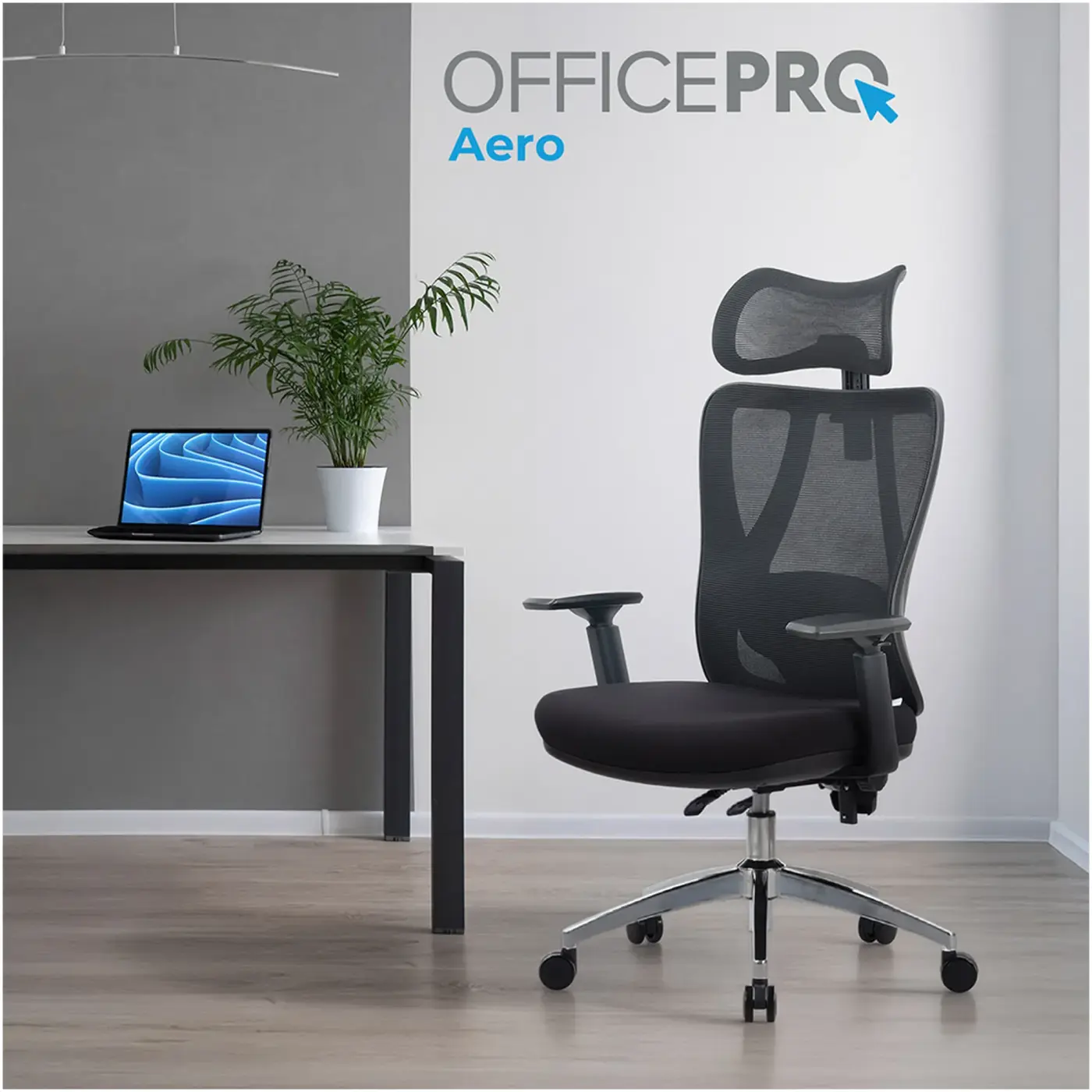 Купити Офісне крісло OfficePro Aero OC490B Black - фото 7