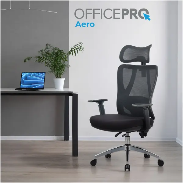 Купити Офісне крісло OfficePro Aero OC490B Black - фото 7