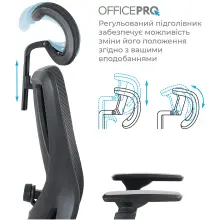 Купити Офісне крісло OfficePro Aero OC490B Black - фото 11