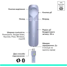 Купити Презентер Logitech Spotlight 2 Presentation Remote Light Lilac (910-007673) - фото 3