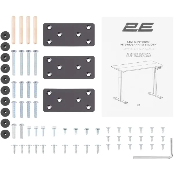 Купить Компьютерный стол 2E CE120B Mechanic Black (2E-CE120B-MECHANIC) - фото 6