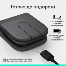 Купити Миша Logitech Mobi Fold Wireless Graphite (910-007604) - фото 6