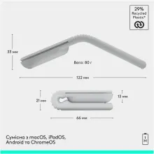 Купити Миша Logitech Mobi Fold Wireless White (910-007631) - фото 11