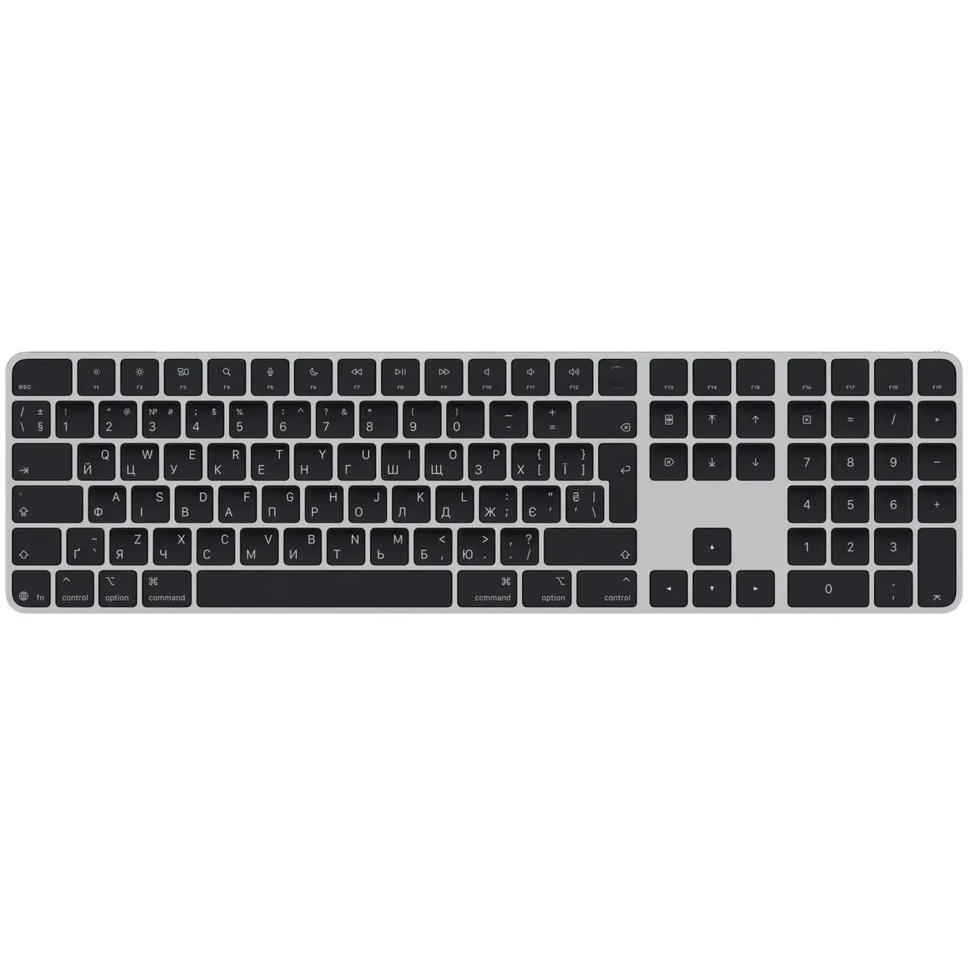 Купить Клавиатура Apple Magic Keyboard with Touch ID Bluetooth/USB UA Black (MXK83UA/A) - фото 1