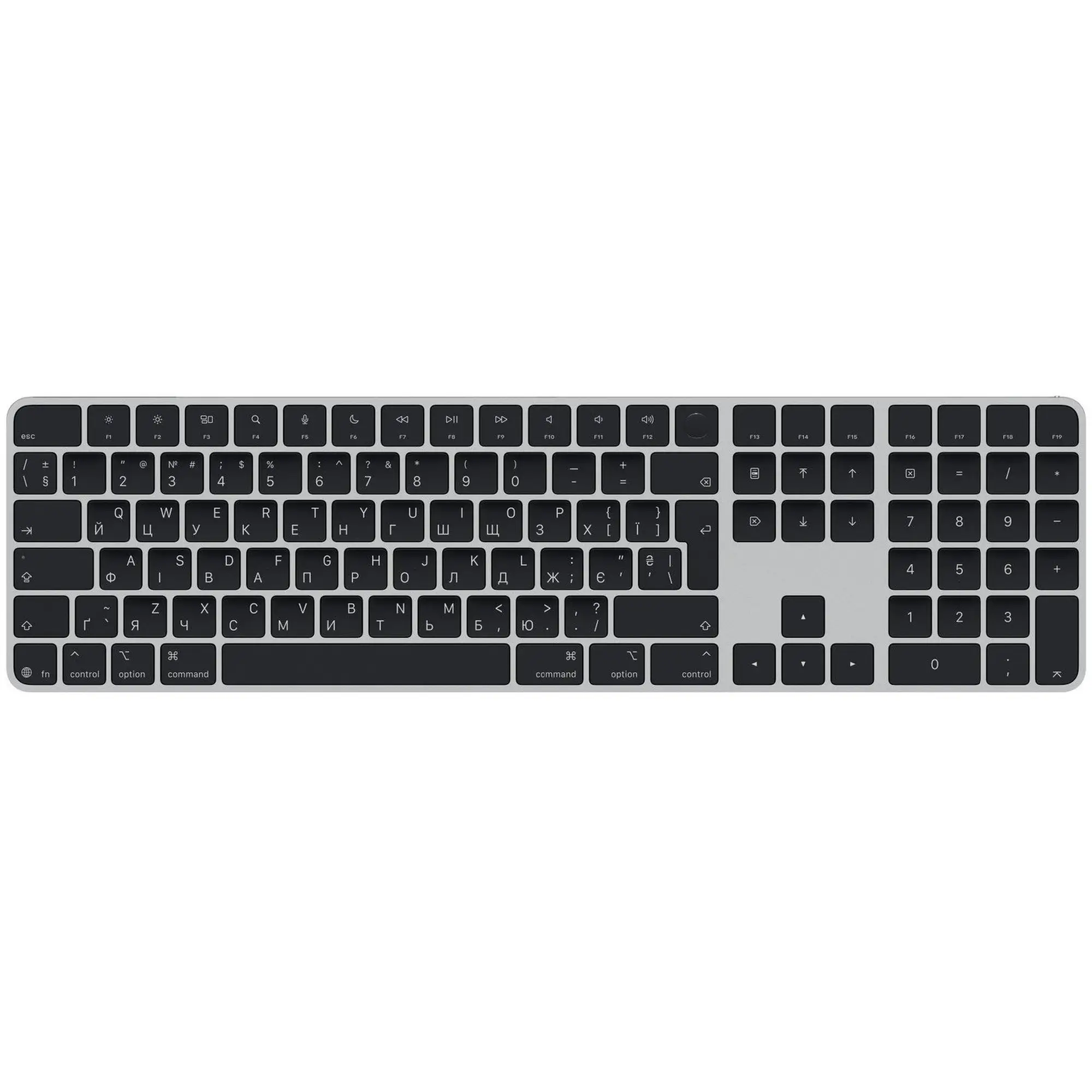 Купить Клавиатура Apple Magic Keyboard with Touch ID Bluetooth/USB UA Black (MXK83UA/A) - фото 1