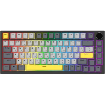 Купити Клавіатура Ajazz AK820 Sea Salt Switch Black USB-C (AK820-SS-BGY) - фото 1