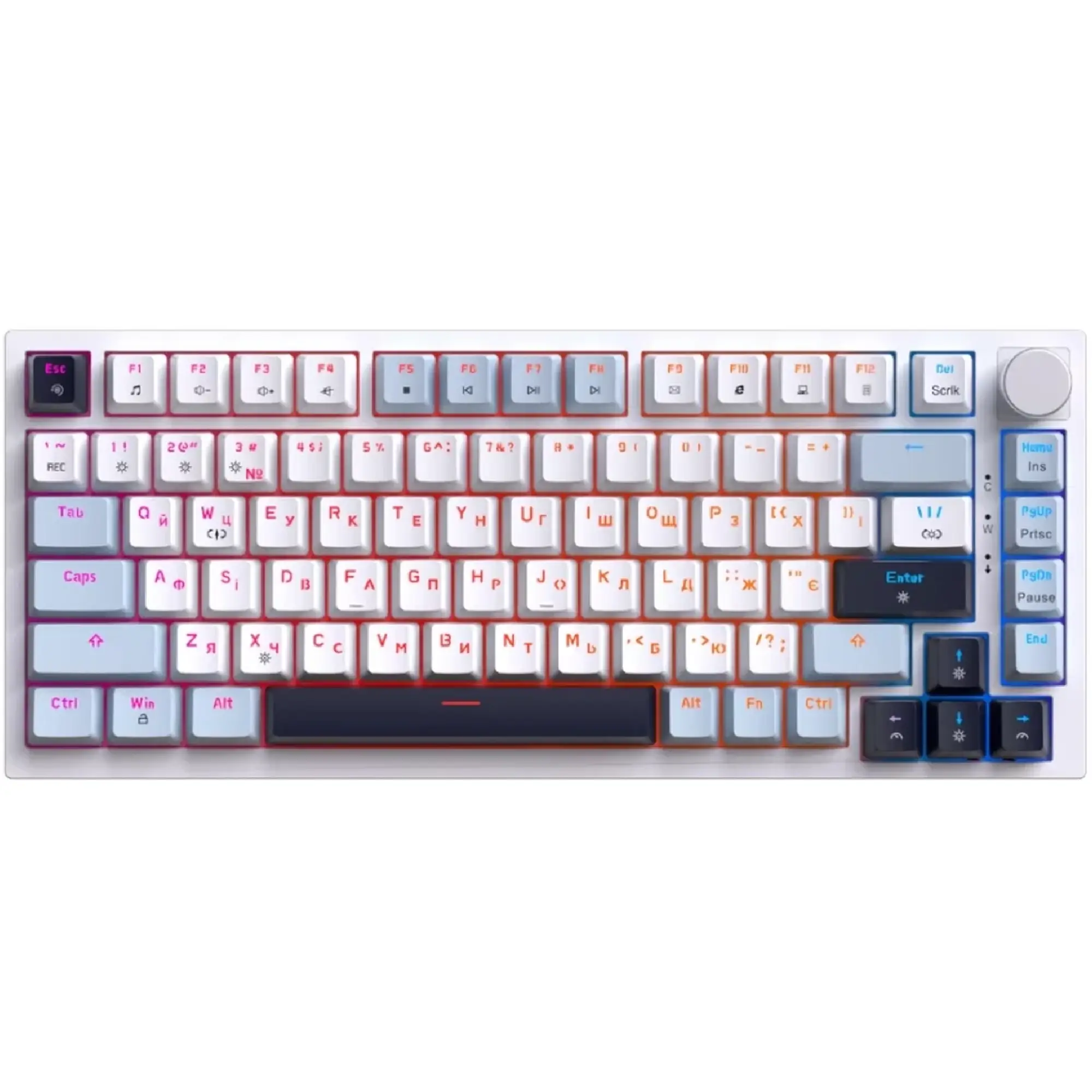 Купити Клавіатура GamePro MK160 V2 Warden QLAB Sakura White (MK160-V2-BL-QS) - фото 1