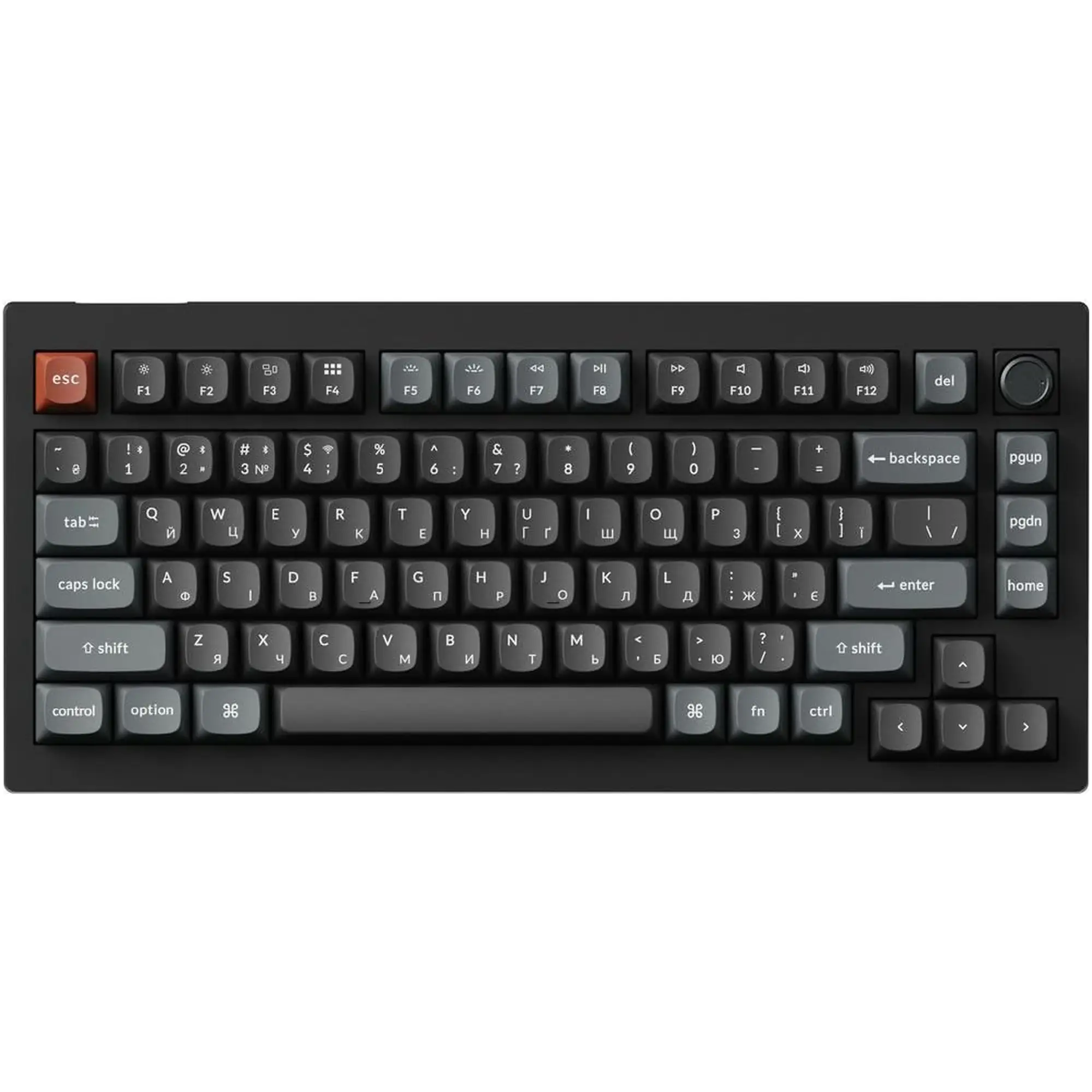 Купити Клавіатура Keychron V1 Ultra Keychron Red Switch Black RGB (V1U-D1-UA) - фото 1