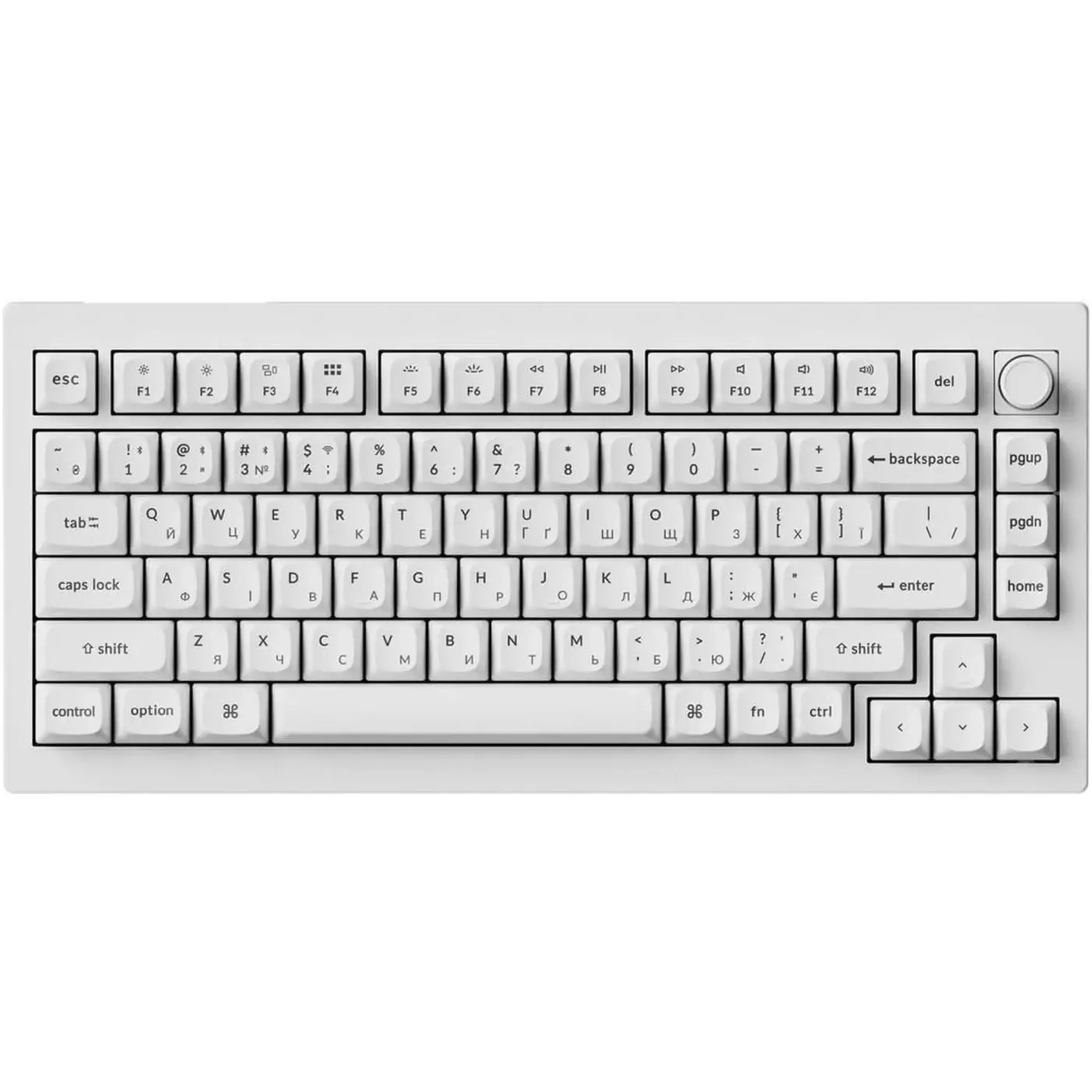 Купити Клавіатура Keychron V1 Ultra Keychron Red Switch White RGB (V1U-F1-UA) - фото 1
