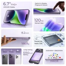 Купить Смартфон Oukitel P1 8/256GB Purple (P1_PL) - фото 3