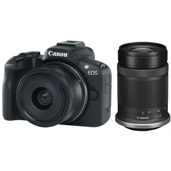 Купить Фотоаппарат Canon EOS R50 + RF-S 18-45 IS STM + RF-S 55-210 IS STM Black (5811C034) - фото 1