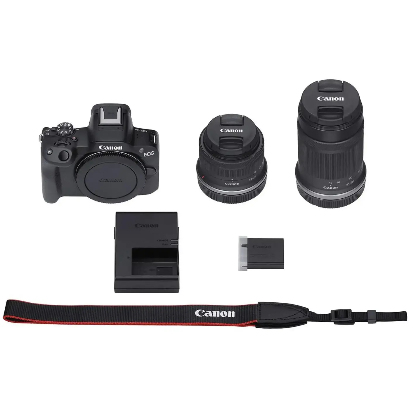 Купить Фотоаппарат Canon EOS R50 + RF-S 18-45 IS STM + RF-S 55-210 IS STM Black (5811C034) - фото 2