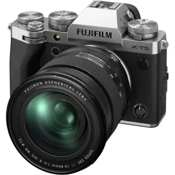 Купить Фотоаппарат Fujifilm X-T5 + XF 16-80 F4 Kit Silver (16939497) - фото 1